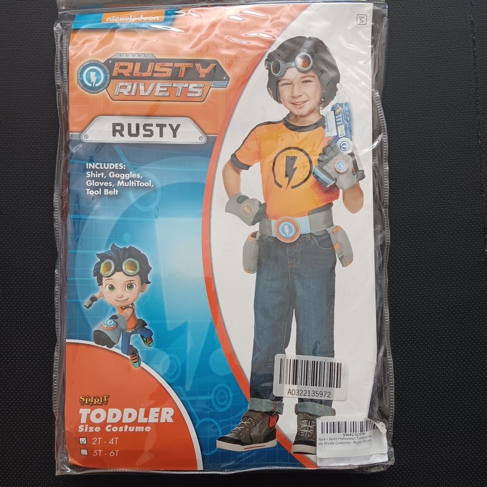 Rusty Rivets Nickelodeon Toddler Costume Spirit Halloween Dress Up 2T-4T